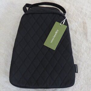 NEW Vera Bradley Black Quilted Insulated Lunch Bag - Moonless Night